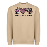 Mushroom peace love racing Heavyweight Sweatshirt - JahusDesignShop