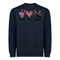 Navy peace love racing Heavyweight Sweatshirt - JahusDesignShop