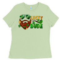 Matcha lucky dude saint patricks bearded man Ladies Tee - FaDigitalArtStudio