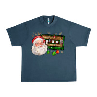 Midnight Navy santa cassette Urban Heavy Tee - FaDigitalArtStudio