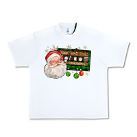 White santa cassette Urban Heavy Tee - FaDigitalArtStudio
