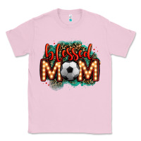 Bubblegum Pink blessed soccer mom lightbulb letters Classic Tee - OliviaCreatesArt