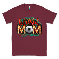 Burgundy blessed soccer mom lightbulb letters Classic Tee - OliviaCreatesArt