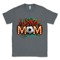 Charcoal Heather blessed soccer mom lightbulb letters Classic Tee - OliviaCreatesArt