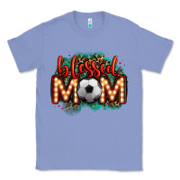 Colony Blue blessed soccer mom lightbulb letters Classic Tee - OliviaCreatesArt