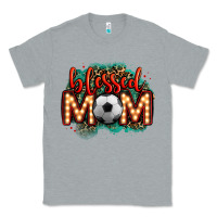 Heather Grey blessed soccer mom lightbulb letters Classic Tee - OliviaCreatesArt