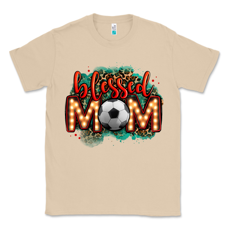 Blessed Soccer Mom Lightbulb Letters Classic Tee by OliviaCreatesArt | Teevron