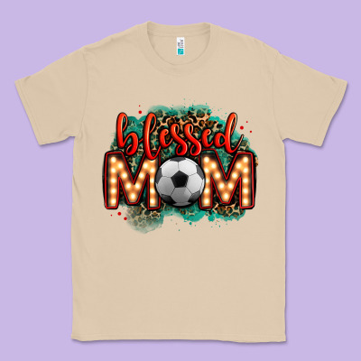 Blessed Soccer Mom Lightbulb Letters Classic Tee Designed By Oliviacreatesart