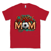 Red blessed soccer mom lightbulb letters Classic Tee - OliviaCreatesArt