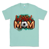 Seafoam blessed soccer mom lightbulb letters Classic Tee - OliviaCreatesArt