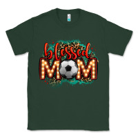 Sports Green blessed soccer mom lightbulb letters Classic Tee - OliviaCreatesArt