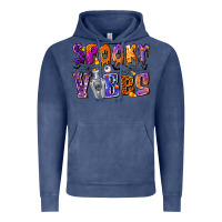 Vintage Denim Spooky Vibes Vintage Hoodie - CowhideDigitalArt