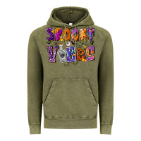 Vintage Olive Spooky Vibes Vintage Hoodie - CowhideDigitalArt
