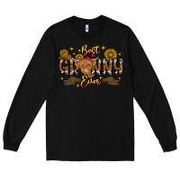 Black best granny ever western theme Long Sleeve Tee - CowhideDigitalArt