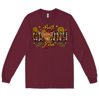 Burgundy best granny ever western theme Long Sleeve Tee - CowhideDigitalArt