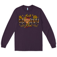 Plum best granny ever western theme Long Sleeve Tee - CowhideDigitalArt
