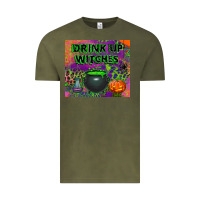 Vintage Olive drink up witches tumbler Vintage Tee - BundleAndBundleShop