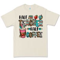 Bone half teacher half coffee Premium Tee - OliviaCreatesArt