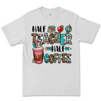 Dove Grey half teacher half coffee Premium Tee - OliviaCreatesArt