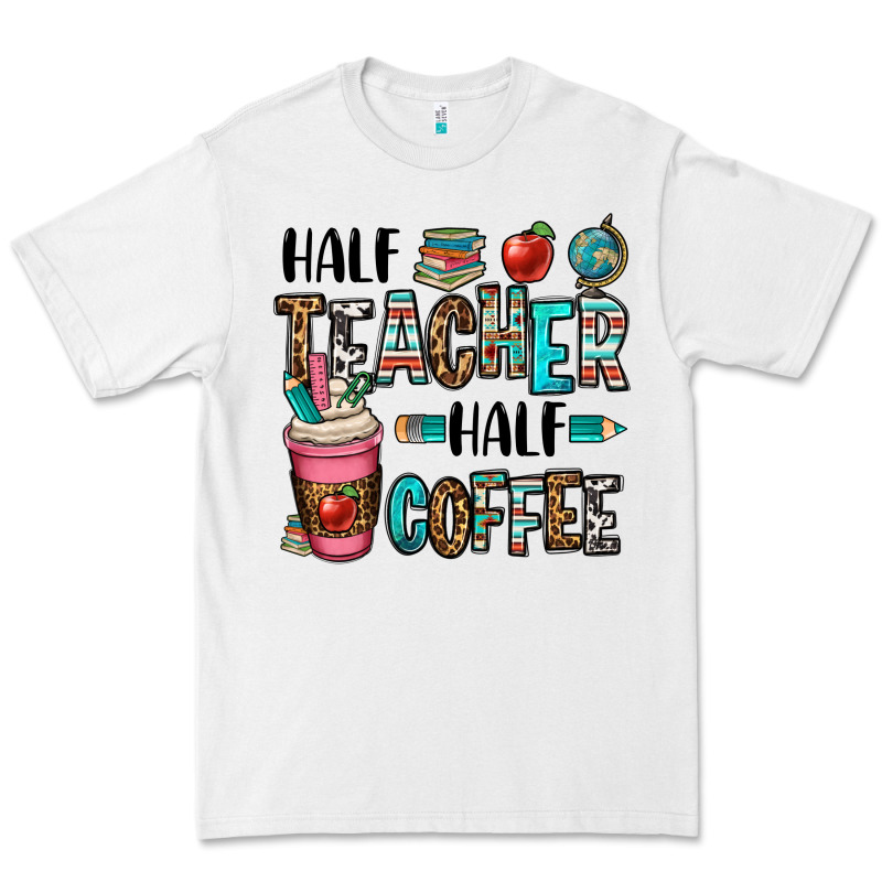 Half Teacher Half Coffee Premium Tee by OliviaCreatesArt | Teevron