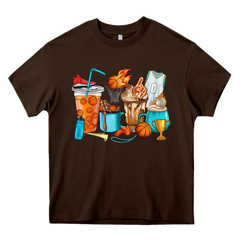 Basketball Coffee Cups Heavy Core Tee by HowdyJamesFarm | Teevron