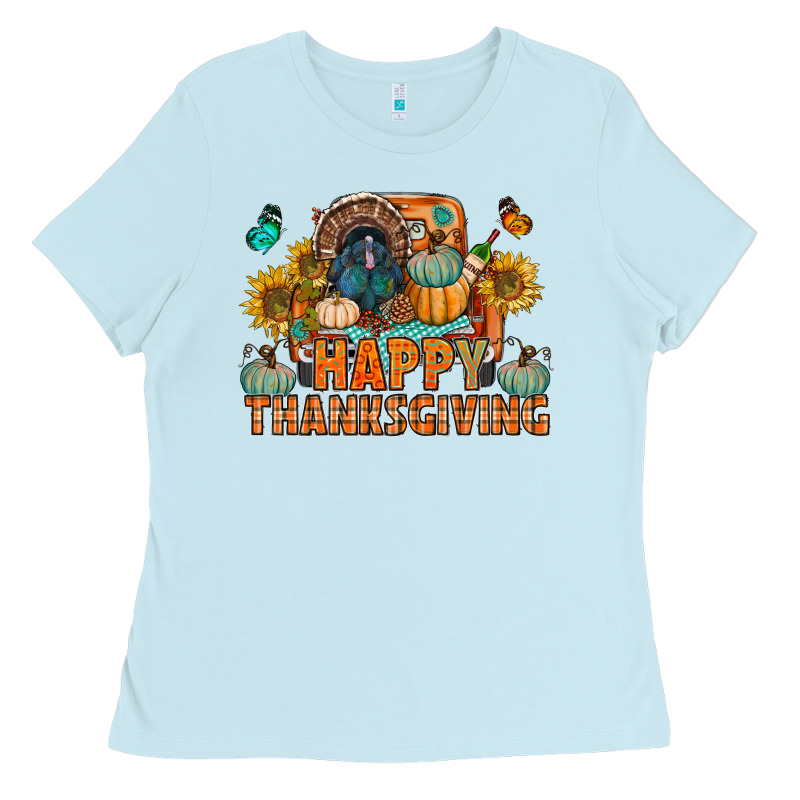 Happy Thanksgiving With Truck Bbs Ladies Tee by BundleAndBundleShop | Teevron