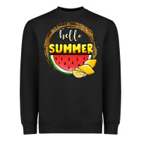 Black hello summer watermelon Heavyweight Sweatshirt - JahusDesignShop