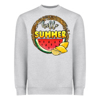 Heather Grey hello summer watermelon Heavyweight Sweatshirt - JahusDesignShop