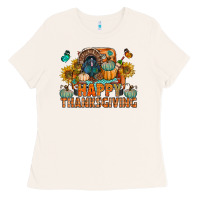 Bone happy thanksgiving with truck bbs Ladies Tee - BundleAndBundleShop