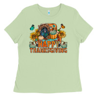 Matcha happy thanksgiving with truck bbs Ladies Tee - BundleAndBundleShop