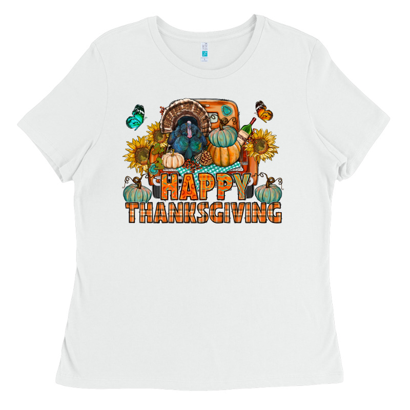 Happy Thanksgiving With Truck Bbs Ladies Tee by BundleAndBundleShop | Teevron