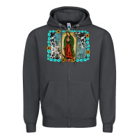 Smoke Gemstone our lady of Guadalupe Zipper Hoodie - JahusDesignShop
