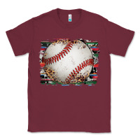Burgundy sports baseball background Classic Tee - Artiststas