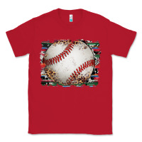 Red sports baseball background Classic Tee - Artiststas