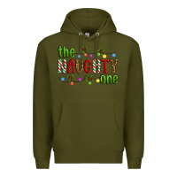 Army Green The Naughty One Christmas Premium Hoodie - Artiststas