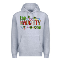 Heather Grey The Naughty One Christmas Premium Hoodie - Artiststas