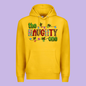 The Naughty One Christmas Premium Hoodie Designed By Artiststas