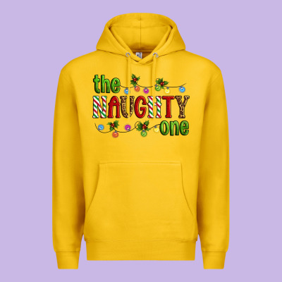 The Naughty One Christmas Premium Hoodie Designed By Artiststas