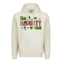 Oatmeal Heather The Naughty One Christmas Premium Hoodie - Artiststas
