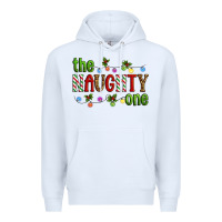 White The Naughty One Christmas Premium Hoodie - Artiststas