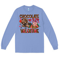 Colony Blue Chcolate is my Valentine Long Sleeve Tee - CowhideDigitalArt