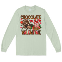 Matcha Chcolate is my Valentine Long Sleeve Tee - CowhideDigitalArt