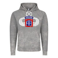 Cloud Rock 82nd Airborne Div Parachutist Wings and Patch - Distressed Vintage Hoodie - baoMotion