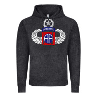 Vintage Black 82nd Airborne Div Parachutist Wings and Patch - Distressed Vintage Hoodie - baoMotion