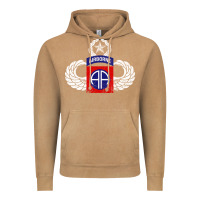 Vintage Camel 82nd Airborne Div Parachutist Wings and Patch - Distressed Vintage Hoodie - baoMotion