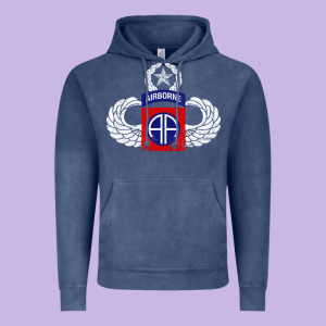 82nd Airborne Div Parachutist Wings And Patch - Distressed Vintage Hoodie Designed By Baomotion