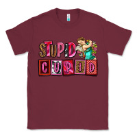 Burgundy stupid cupid with cupid olivia Classic Tee - OliviaCreatesArt