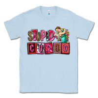 Dusty Blue stupid cupid with cupid olivia Classic Tee - OliviaCreatesArt