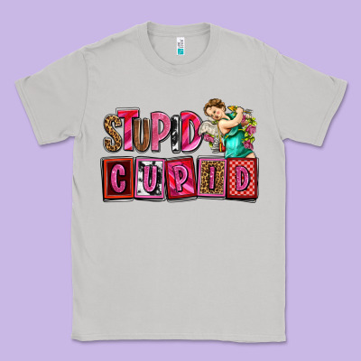Stupid Cupid With Cupid Olivia Classic Tee Designed By Oliviacreatesart