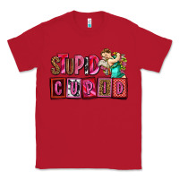 Red stupid cupid with cupid olivia Classic Tee - OliviaCreatesArt